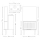 Warm W 80 Corner - Ενεργειακό Τζάκι Αερόθερμο γωνιακό  -  17,61kw 