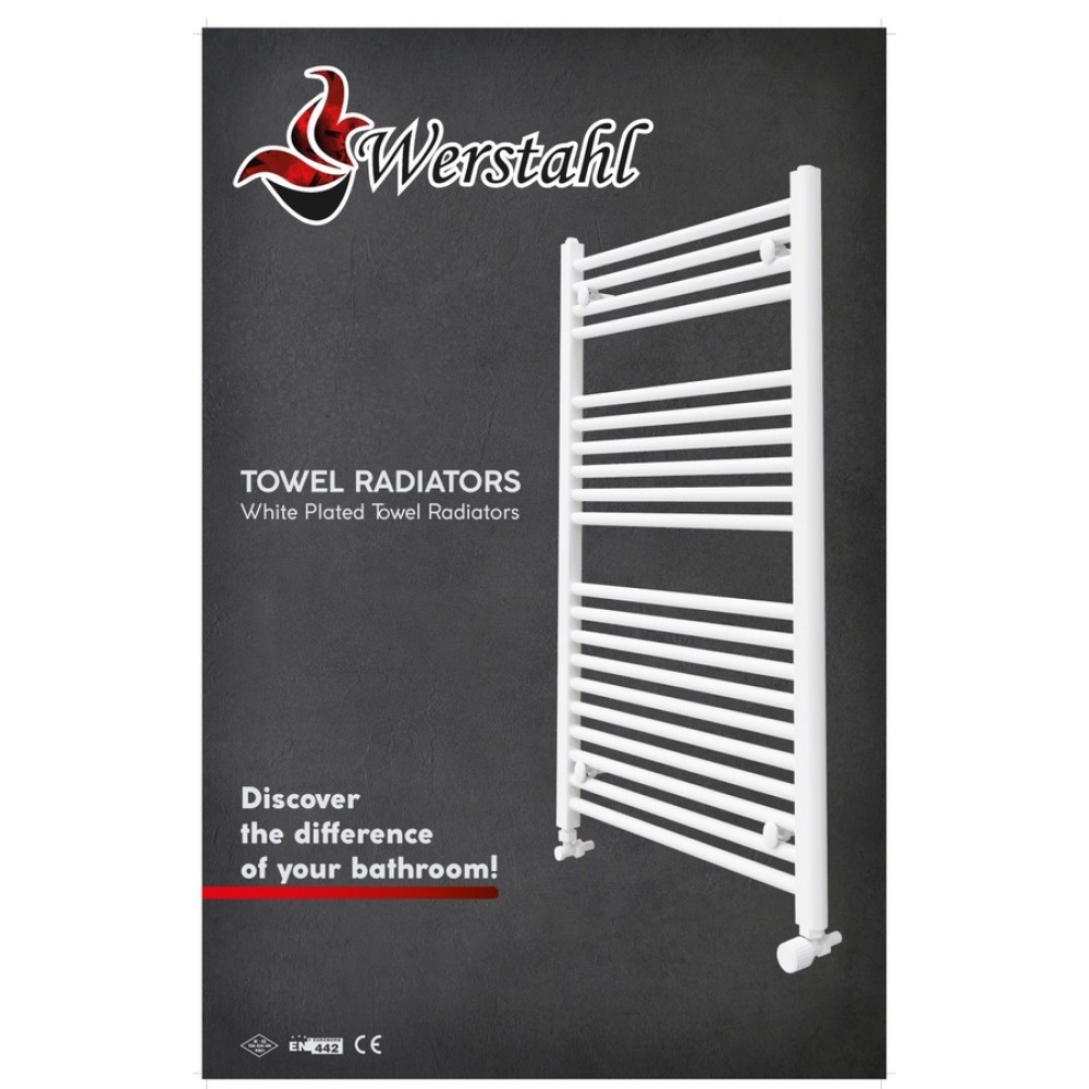 Werstahl white towel radiator 600x500