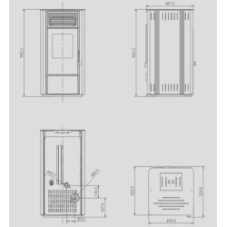 Werstahl ΖΕΥΣ ZS8 - Σόμπα pellet (πελλετ) αερόθερμη 8kw (Α+ Ενεργ. κλάση)