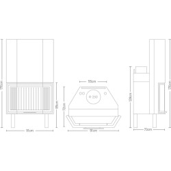 Warm FW 80 BD BOILER POLY - Ενεργειακό τζάκι καλοριφέρ (νερού) 30kw