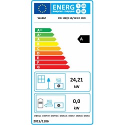 Warm FW 110 D Ίσιο - Ενεργειακό Τζάκι Αερόθερμο  -  24kw 